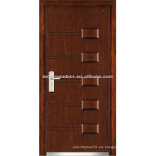 Puertas de seguridad de entrada, puertas acorazadas de madera de acero de calidad
